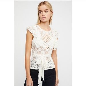 Free People One Celeste Lace Blouse